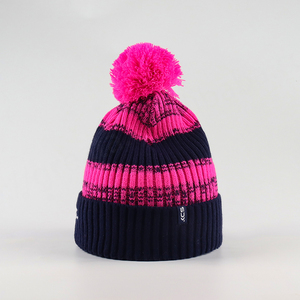 Gorros de punto con logotipo personalizado profesional, Pompón, mezcla acrílica, costilla, Adulto, invierno, hombres, mujeres, gorro, gorro de esquí, lunares, arcos, Playa - Product Image 2