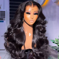 Wig Rambut Asli India Murah Grosir, Model Body Wave, HD Full Lace Frontal Wig, Rambut Manusia Alami, Wig Lace Front 13x4 untuk Dijual