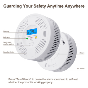 Detector de Monóxido de Carbono y Gas Inflamable 2 en 1 con <span class=keywords><strong>Alarma</strong></span> Sonora y Luminosa, Alta Precisión, Diseño Portátil, <span class=keywords><strong>Alarma</strong></span> de Fugas de Combustible - Product Image 4