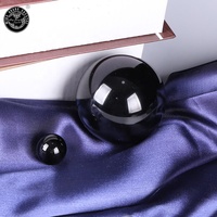 Boule de cristal en obsidienne noire, boule de décoration en verre, boule de presse-papier, vente en gros, Mh-bl104