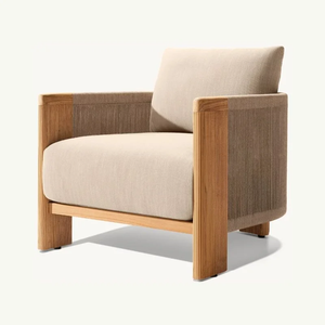 Juego <span class=keywords><strong>de</strong></span> Sofás <span class=keywords><strong>de</strong></span> <span class=keywords><strong>Madera</strong></span> <span class=keywords><strong>de</strong></span> Teca Modernos y Lujosos para Exteriores, Resistentes al Agua y a la Intemperie, con Mimbre <span class=keywords><strong>de</strong></span> Ratán Tejido, para Jardín, Patio o Resort - Product Image 2
