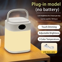 Lampe de table tactile à LED OEM/ODM pour chambre à coucher, lumière tricolore, variateur tactile, veilleuse colorée