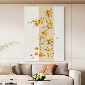 Hand Painted 3D Floral Oil Painting Modern Minimalist Living Room Decor With <b>Frame</b> Metal <b>Frame</b> Abstract Art Wall Art - Product Image 1