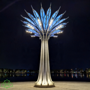 Senzhao Customized Modern Outdoor Decoration Abstract <b>LED</b> Motif <b>Light</b> <b>Tree</b> Sculpture - Product Image 1