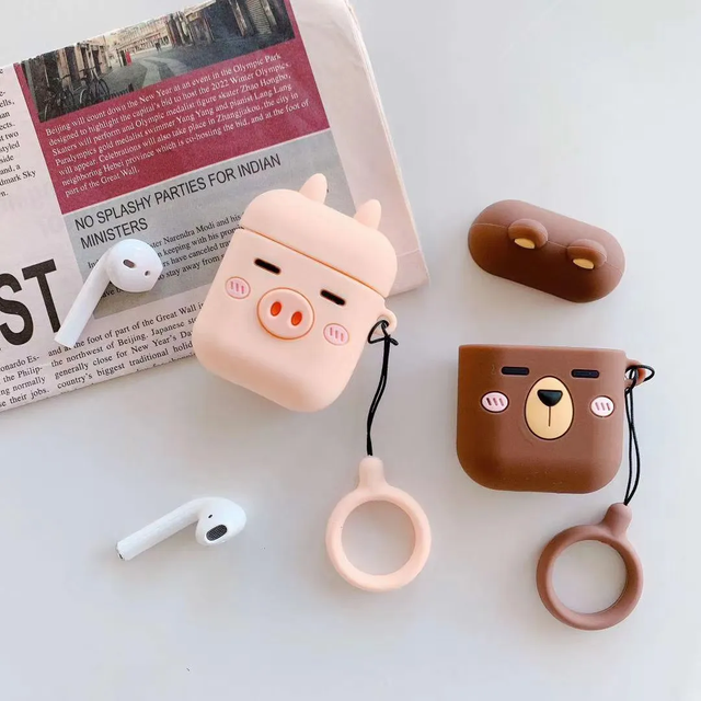 3D Cartoon Anime Style Cute Silicone Rubber Earphone Case 2nd 3rd Generation Earphone Cover Case for I9s/i10/i11/i12/i13/i17