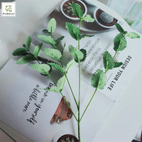 Tige d'herbes artificielles en soie de menthe, Bouquet de mariage, verte, décoration de feuilles de mariée