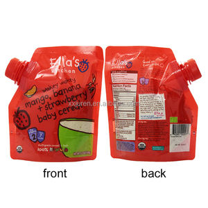 Özel 50 100ml eko biyobozunur vida sıkmak meme çanta sıvı yeniden dolum emzik ambalaj için bebek yiyecek kesesi - Product Image 2