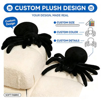 Jouets en peluche d'insectes et d'araignées de simulation personnalisés, très demandés, pour farces d'Halloween, cadeaux créatifs et amusants pour les amateurs d'insectes à l'occasion de l'Halloween