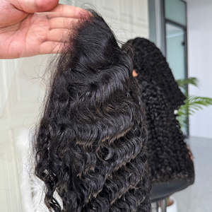 Peluca de cabello humano rizado birmano con encaje, color natural, rizos definidos y suaves, peluca con encaje HD de alta densidad para vendedores en línea - Product Image 5