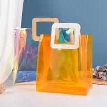 JINSHI Film transparent de chlorure de polyvinyle coloré, tissu d'éthylène, sacs à main en plastique, sacs à cosmétiques, cadeaux artisanaux - Product Image 5