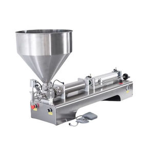 <span class=keywords><strong>Machine</strong></span> de remplissage pneumatique à piston horizontal <span class=keywords><strong>pour</strong></span> pâtes, liquides, crèmes, miel, cosmétiques, sauces, avec trémie, remplisseuse de bouteilles semi-automatique - Product Image 5