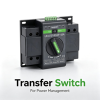 Commutateur de transfert automatique (ATS) 4P 6A 63A 400V, contrôleur de double alimentation pour un passage facile entre les sources d'alimentation, idéal pour les groupes électrogènes de secours