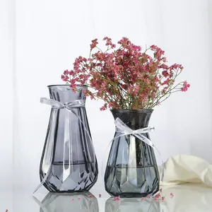 Wholesale Colorful Glass Vase Modern Nordic Flowers Glass Vase For Wedding Bathroom Office Home Decor