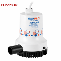 Pompa Bilge Aliran Tinggi Odavidai 2500 3000GPH 12V 24V DC Pompa Pembuangan Submersible 32mm untuk Kapal Laut dan Memancing