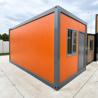 Maison préfabriquée modulaire portable en conteneur de 20 pieds, assemblage rapide, 2 chambres, pour l'hébergement des travailleurs du bâtiment