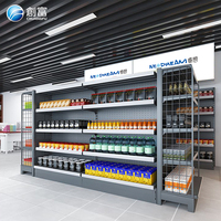 Étagère de présentation métallique de qualité supérieure, série A, utilisée pour l'affichage des marchandises en supermarché