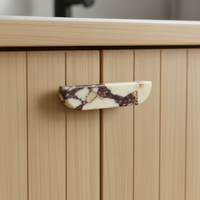Poignée de tiroir en marbre naturel Calacatta Viola, poignée de porte d'armoire pour cuisine, commode, chambre et salle de bain – Offre Spéciale