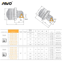 Tête d'unité de perçage fin en acier rapide micro-réglable PAVO Tools, diamètre minimum 25,5 mm, pour fraiseuse et usinage CNC