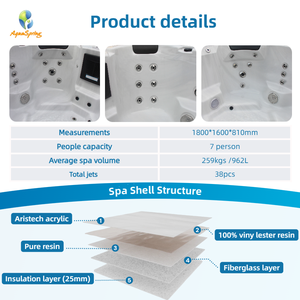 Design semplice 4-7 persone giardino idromassaggio Spa CE approvato piccola vasca idromassaggio per la casa all'aperto vasche <span class=keywords><strong>jacuzzi</strong></span> Spa per la <span class=keywords><strong>vendita</strong></span> - Product Image 3