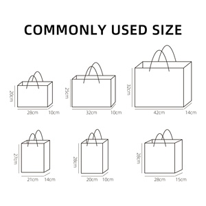 Cadeau de remerciement transparent personnalisé, sacs-cadeaux en papier carton blanc avec logo - Product Image 5