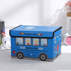 Cartoon Auto-förmige Kinder Aufbewahrung sbox Kinder Faltbare Vlies Kleidung und Spielzeug <span class=keywords><strong>Organizer</strong></span> Laminated Recta ngle Design - Product Image 6