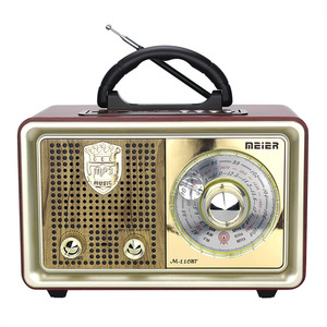 Radio Retro de Fábrica MK-110BT con Carcasa de Madera, Radio AM FM SW Multibanda, Reproductor de Audio BT, Batería Recargable, Uso en Exteriores y en el Hogar - Product Image 6