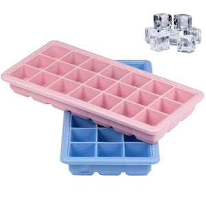 Molde de silicona personalizado de fácil desmoldeo, libre de BPA, con 21 cavidades para cubitos de hielo y tapa extraíble. - Product Image 3