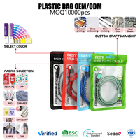 Usine En Gros Opp Perle Sac Casque Ligne De Données Mat Auto-Scellant Téléphone Cas Bijoux Emballage Sac