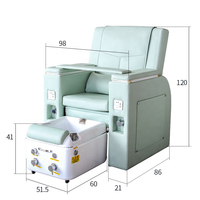 Prix ​​bas, vente en gros de luxe, salon de beauté moderne, pompe de vidange, spa pour les pieds sans tuyau, fauteuil de manucure et de pédicure