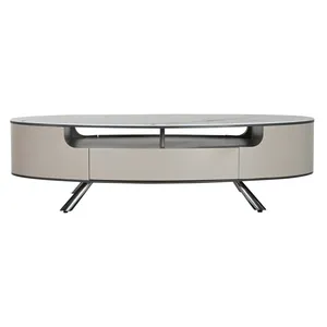 Table basse en marbre et acier 140x75x40 31:00 Beige - Product Image 5