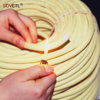 Corde en aramide personnalisée 4mm 5mm 6mm 8mm 10mm, cordon ignifuge en Kevlar, ignifuge, double tressage en aramide
