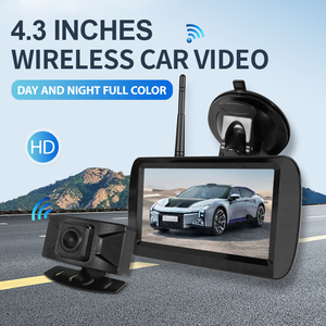 Reverse Aid Rear View Kit <b>Adjustable</b> 4.3 Inch Suction Cup <b>Monitor</b> with Wireless License Plate Backup Camera for Car - Product Image 4