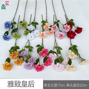 ดอกกุหลาบไหมประดิษฐ์ 3 หัว รุ่น Elegant Queen Rose สำหรับตกแต่งงานแต่งงาน เป็นมิตรต่อสิ่งแวดล้อม ผลิตในประเทศจีน - Product Image 3