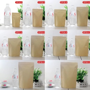 ถุงกระดาษคราฟท์ตั้งได้13*18.5 + 4ซมมีซิปล็อคสีน้ำตาลสำหรับใส่อาหาร - Product Image 6