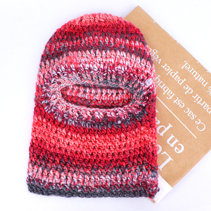 Heartsing Custom Logo Streifen rosa Warme Voll gesichts abdeckung 1 Loch Warme Sturmhaube Einloch Häkeln Motorrad Sturmhaube - Product Image 2