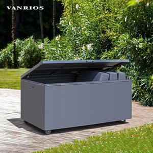 Aluminium jardin étanche extérieur maison patio bacs <span class=keywords><strong>de</strong></span> <span class=keywords><strong>rangement</strong></span> conteneurs métal <span class=keywords><strong>cube</strong></span> coussin boîte armoire meubles para patio - Product Image 2