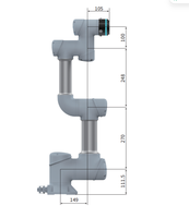Robot collaboratif avec vision 2D/3D intégrée, Cobot 3 kg, moteur PLC, roulement, 6 degrés de liberté, bras robotique guidé par la vision pour préhension et placement