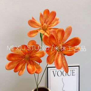 ดอกไม้ประดิษฐ์ ก้านเดี่ยว สีส้ม ทำจากผ้าไหม PU ดอกไม้สบู่ สำหรับงานแต่งงาน ตกแต่งบ้านภายนอก น้ำหนัก 50 กรัม - Product Image 3