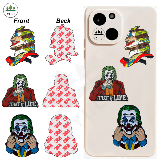 Design Your Own Metal Phone Badge Sticker Zinc Alloy 2D/3D Decorative Phone Emblem With Custom Logo