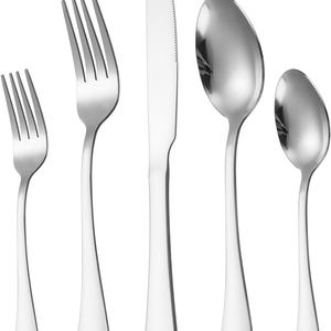 Hot Sale <b>5</b>-piece Flatware Stainless Steel Serving Spoon Wedding Silverware Gold Cutlery Set with <b>Gift</b> Box - Product Image 6