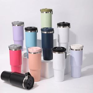 แก้วน้ำสแตนเลสสุญญากาศแบบมีหูจับ ขนาด 30 ออนซ์ สำหรับกาแฟ ชา และเครื่องดื่มกลางแจ้ง - Product Image 3