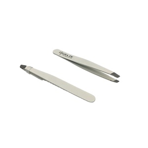 Pinzas para Cejas de Acero Inoxidable de Diseño Superior, Juego de 2 Piezas con Bolsa, ¡Gran Venta! - Product Image 1