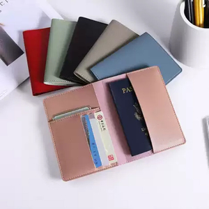 Funda para <span class=keywords><strong>pasaporte</strong></span> de viaje de cuero PU delgada al por mayor funda para tarjetero de precio barato - Product Image 4