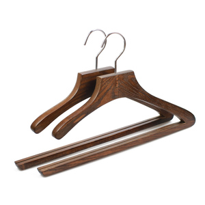 2025 Phong Cách Mới Mở End Sang Trọng Sồi Gỗ Áo Móc Áo Chống-Trượt Quần Thanh Duy Nhất Quần Áo Tổ Chức Biểu Tượng Tùy Chỉnh Tủ Quần Áo - Product Image 1