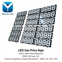Letrero Digital LED para Exteriores con Precio, Control Inalámbrico Verde Regular, Letrero LED con Número de Precio para Gasolinera