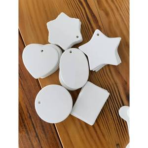 Pendentif en céramique en forme de cœur de Noël, 3 pouces, imprimé en couleur, ornement personnalisé, décoration suspendue - Product Image 3