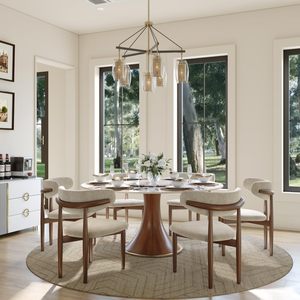 Moderno bianco 6-8 persone cucina rotonda tavolo sala da pranzo solido legno di frassino sinterizzato pietra superiore pigro suhan Design mobili per la casa - Product Image 5