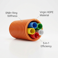 Gaine de protection extérieure en PEHD à faible friction pour câble COD, bobine SN4 SN8 de 100 m pour conduit de câble souterrain de télécommunications à fibre optique