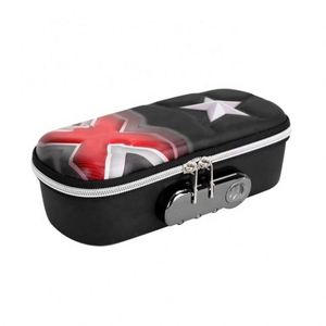 Estuche Escolar Multifuncional de EVA 3D con Estampado Personalizado Negro, Caja de Lápices con Cierre y Contraseña para Niños, Estudiantes, Adolescentes - Product Image 3