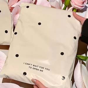 Custom Printed Logo Pink Black Plastic PE Mailer Envelope Durable Poly Material Convenient Handle for Shipping Couriers <b>Bag</b> - Product Image 2